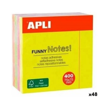 APLI Лепящи Листчета Apli Funny Многоцветен 75 x 75 mm (48 броя)