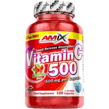 Image 1 of Amix Nutrition Vitamin C 500 mg with Rose Hips [125 капсули]