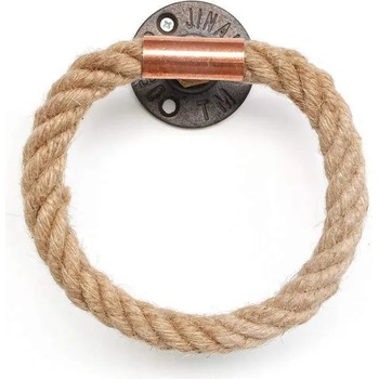 Evila Originals Поставка за кърпи Evila Originals 792EVL2772, 16х16 см, Въже, Кафяв (792EVL2772)