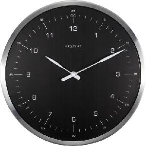 NeXtime Стенен часовник 61 Minutes черен (3243ZW)