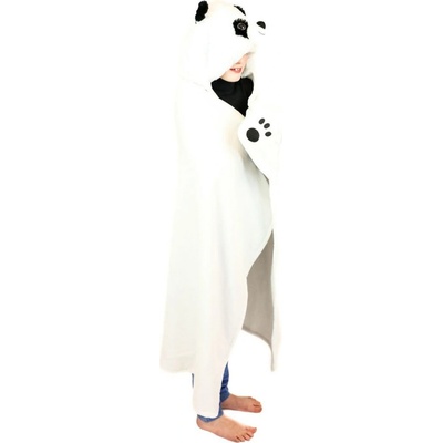 Cozy Noxxiez Panda hrejivá deka s kapucňou so zvieratkom a labkovými vreckami
