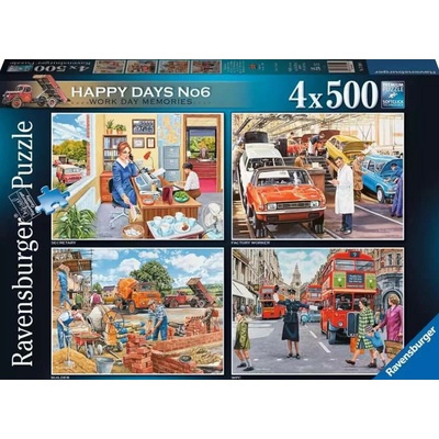 Ravensburger Happy Days č. 6 Pracovní vzpomínky 4x500 dílků