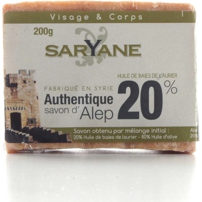 Saryane mýdlo Aleppo z vavřínového oleje 20% 200 g