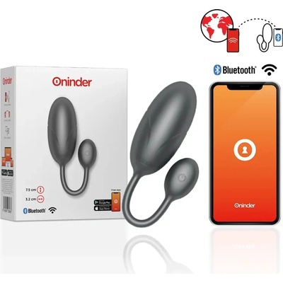 Oninder Tokyo Vibrating Egg Black 7.5 X 3.2 Cm Free App