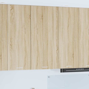 vidaXL Висящ шкаф с рафт Riga Сонома дъб и бяло 50 x 31 x 100 см (884348)