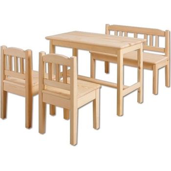 Čisté dřevo Dřevěný stoleček s židličkami