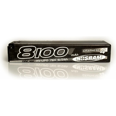 NOSRAM HV Stock Spec GRAPHENE-4 8100mAh Hardcase Akku 7.6V LiPo 135C/65C