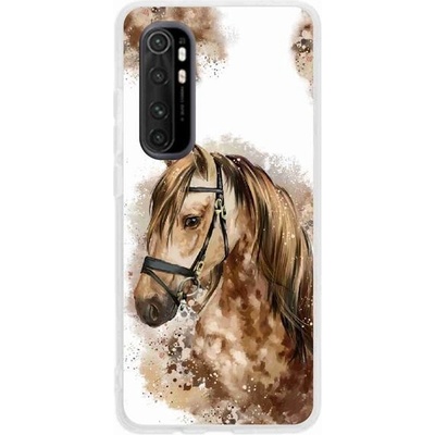 Pouzdro mmCase Gelové Xiaomi Mi 10 Pro - hnědé kreslené kůň