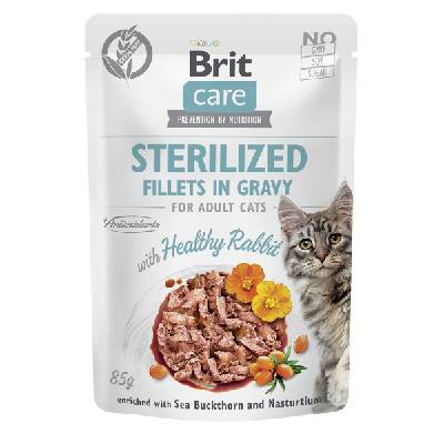 Brit Care Cat Sterilized Fillets in Gravy Healthy Rabbit 85 g