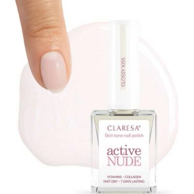 Claresa Active Nude Glossy Kiss klasický lak na nechty 9,5 ml