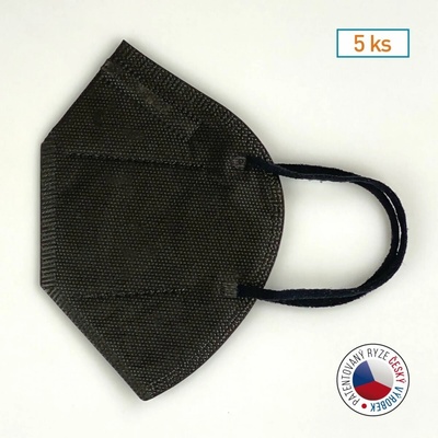 Nano M.ON Český antivirový nanorespirátor FFP2 Černá 5 ks – Zbozi.Blesk.cz