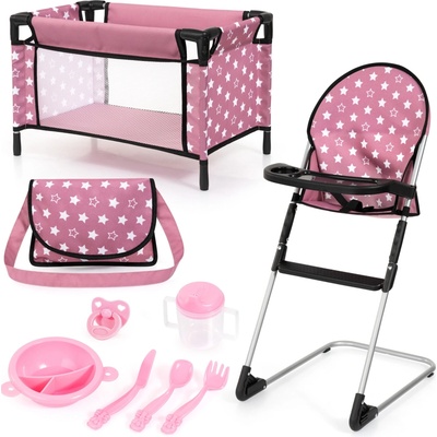 Bayer Design Travel Set 9 in 1 růžový s puntíky