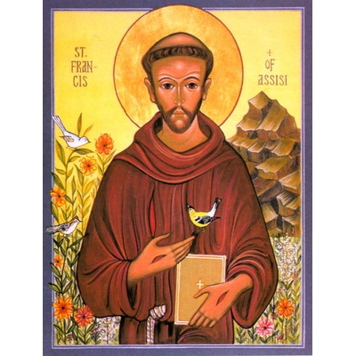 Sv. František z Assisi (ikona 090) Rozměry cm: B - 10x14cm