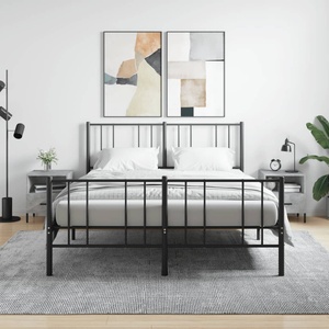 vidaXL Нощни шкафчета 2 бр бетонно сиво 40x35x47, 5 см инженерно дърво (827461)