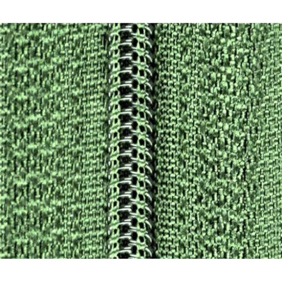 Zip spirálový dělitelný No 6 délka 45 až 75 cm - dvoucestný barva 17 zelená délka 55 cm
