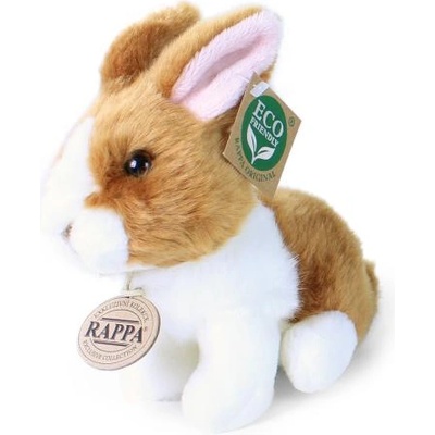 Rappa Плюшено зайче бяло-кафяво седящо 16 см eco-friendly