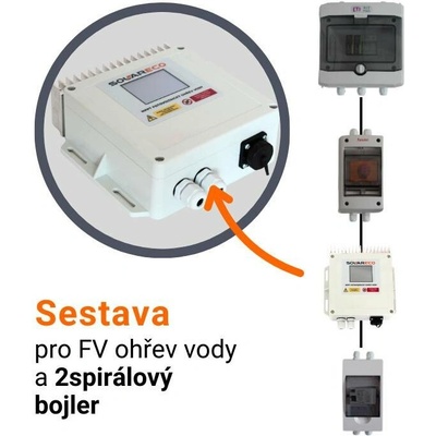 SolarEco solární set pro 2spirálový bojler – MPPT DZD1.x Mini AC 2,5kW