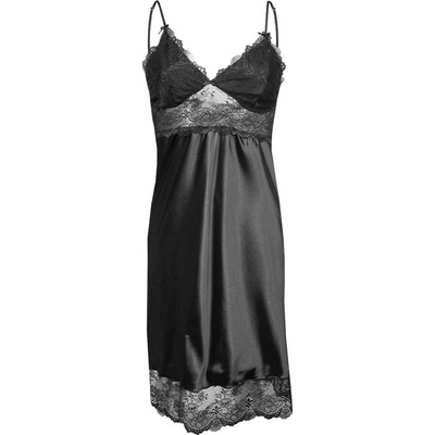 DKaren Нощница с тънки презрамки в черен цвят alubieh-65535-czarny - Черен, размер s