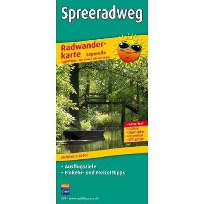 Radwanderkarte Leporello Spreeradweg 31 Teilktn.