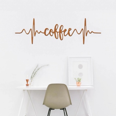 dřevo života Dřevěná dekorace COFFE PULSE Rozměry (cm): 100x30, Zvolte barvu dekoru: Třešeň