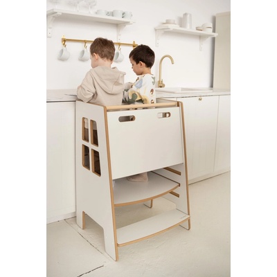 Tuptiwood Učiaca veža Kitchen Helper double safe biela