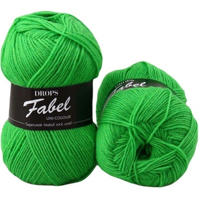 Drops Fabel UNI 118 papouščí zelená
