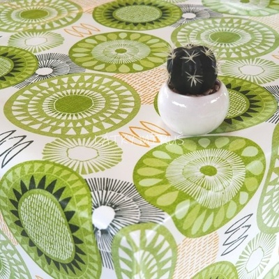 PVC ubrusovina - mandaly zelené 1,3m