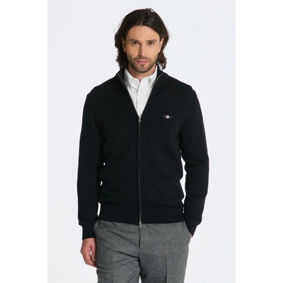 Gant svetr Casual Cotton Zip Cardigan černá