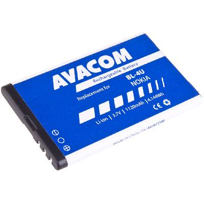 AVACOM GSNO-BL4U-S1120A Li-Ion 3,7V 1120mAh - neoriginální - Baterie do mobilu Nokia 5530, CK300, E66, 5530, E75, 5730, Li-Ion 3,7V 1120mAh (náhrada BL-4U)
