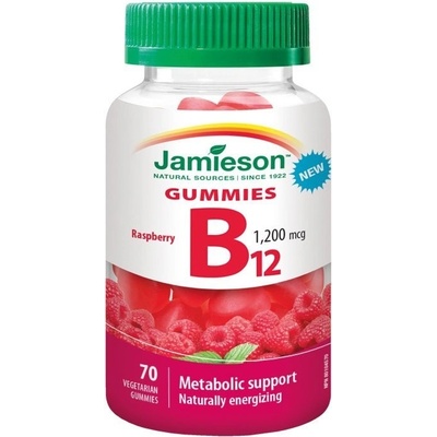 Jamieson B12 Gummies Malina 1200 mcg 70 želé pastiliek