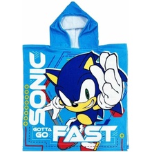 Arditex rýchloschnúce detské pončo osuška s kapucňou Ježko Sonic 55 x 110 cm