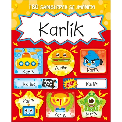 ARGUS Veselé nálepky samolepky se jménem Karlík