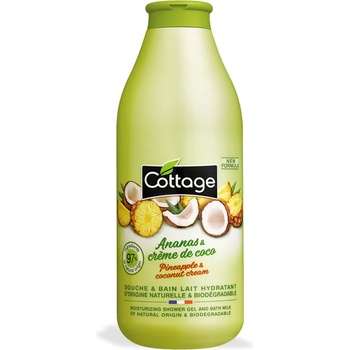 Cottage крем душ-гел , Ananas & creme de coco, 750мл