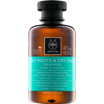 Apivita Holistic Hair Care Nettle & Propolis šampón pre mastnú vlasovú pokožku a suché končeky 250 ml