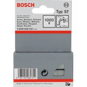 Bosch Телчета BOSCH за телбод, тип 57 10, 6 x 1, 25 x 10 мм (1000 бр. ) 2609200231 (2609200231)