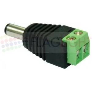  DC Конектор Лента - Адаптор 5.5x2.1mm, винтова клема, мъжки (1220)