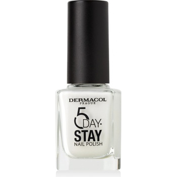 Dermacol lak na nechty 5 Day Stay 56 Artic White 11 ml