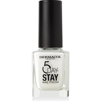 Dermacol lak na nechty 5 Day Stay 56 Artic White 11 ml