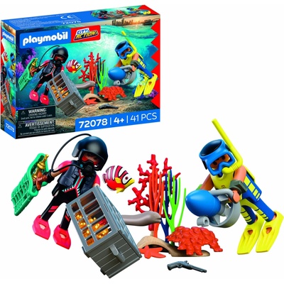 Playmobil 72078 Policejní potápěč s pokladem – Zboží Mobilmania