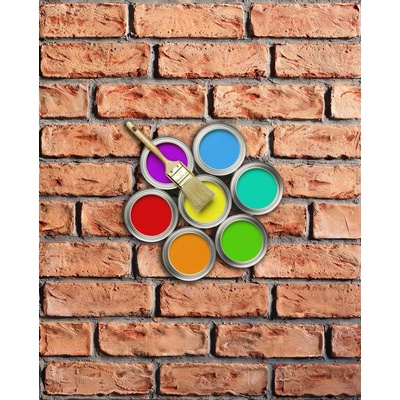 Stamp Set 3 farieb Tehla Rustical 3 kg antracit 030, tehllovo červená 385, tehlovo oranžová 360