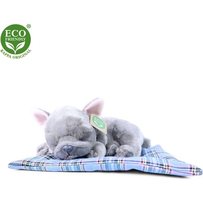 Rappa Плюшено Куче Сив френски булдог, спящо на килимче, 23 см. , серия Еко приятели (195073)