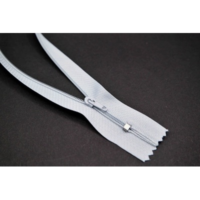 Nedeliteľný jemný plastový špirálový zips (veľkosť číslo 3) rôzne farby - dĺžka 12 cm - 60 cm 30 cm Chladná šedá svetlá