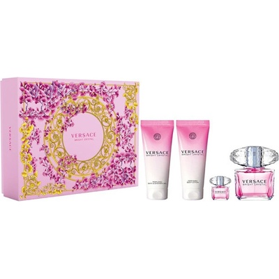 Versace Bright Crystal EDT 90 ml + EDT 5 ml + sprchový gel 100 ml + tělové mléko 100 ml dárková sada