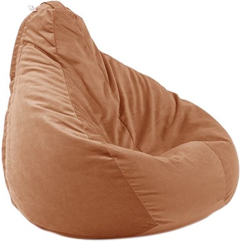 PUFRELAX Пуф круша за деца 4-14 г. , 160л. Nirvana Light, Creamsicle, Перящ се калъф, Пълнеж от Полистиролни перли, Гама Premium (PUF-G-NL-PT-CMS)