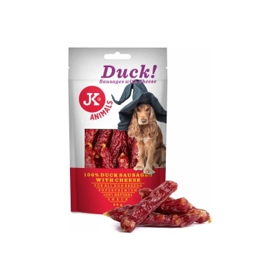 JK ANIMALS Meat Snack kachní klobásky se sýrem 80 g