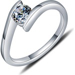 Silenti Jewelry Сребърен пръстен "Вълна" - 10 - 62 мм (19.7мм диам. )