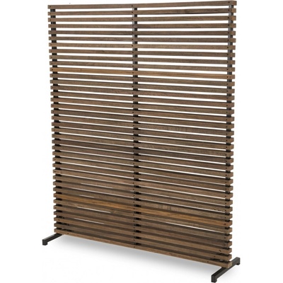 Divider dřevěný paravan hnědý dřevo 184 cm x 153 cm x 7 cm