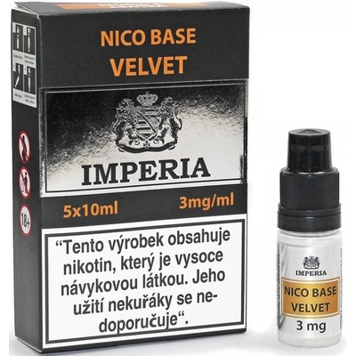 Boudoir Samadhi s.r.o. IMPERIA Nikotinová báze Velvet PG20/VG80 3mg 5x10ml