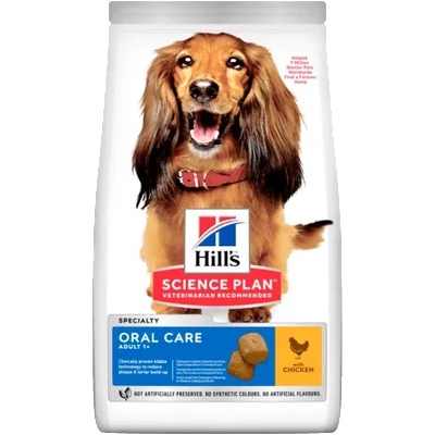 Hill's Science Plan Adult Oral Care С Пилешко - Пълноценна суха храна за подобряване на устната хигиена при кучета над 1 година, 12 кг