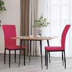 vidaXL Трапезни столове, 2 бр, виненочервени, кадифе (326098)
